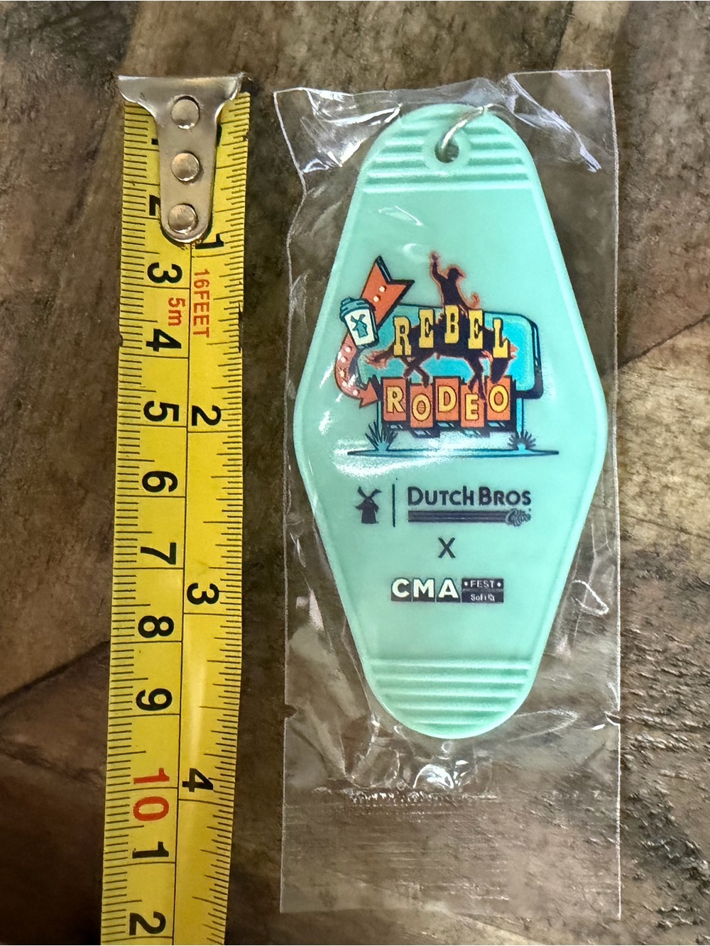 Dutch Bros Mint Green CMA Rebel Rodeo Keytag - Picture 3 of 3